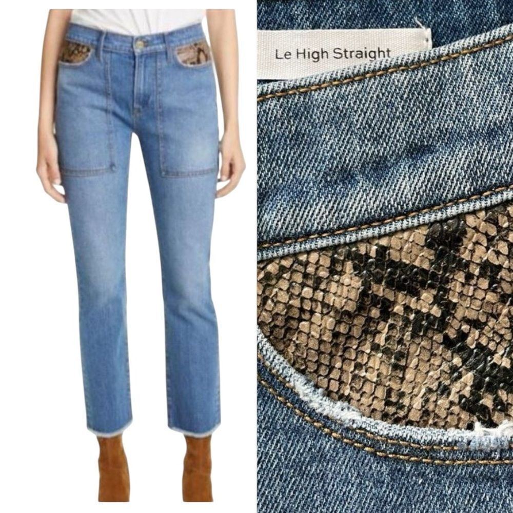NWT FRAME Rattler Le High Straight Leg Jeans Size 30